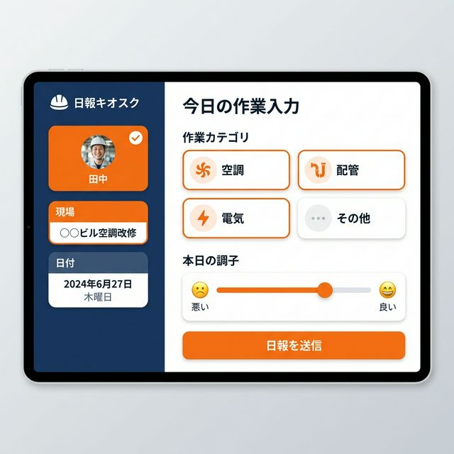 iPadキオスク入力画面